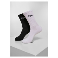HI - Bye Socks krátké 2-balení černo/bílé