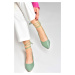 Fox Shoes Green Women's Tied Ankle Flats shoes