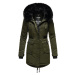 Dámská zimní dlouhá bunda/kabát Luluna Princess Navahoo - OLIVE