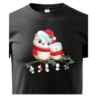 Vánoční dětské tričko s potiskem vánočních soviček
