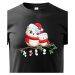 Vánoční dětské tričko s potiskem vánočních soviček