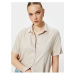 Koton Crop Shirt Short Sleeve Classic Collar Buttoned Viscose