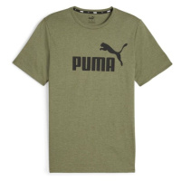 Puma ESSENTIALS HEATHER TEE Pánské sportovní triko, khaki, velikost