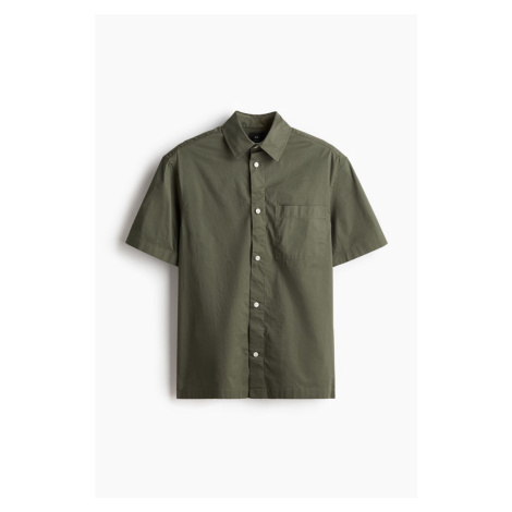 H & M - Košile's krátkým rukávem Relaxed Fit - zelená H&M