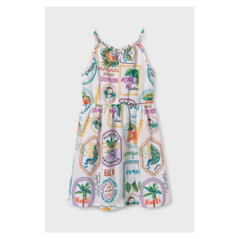 Dívčí šaty Mayoral zelená barva, mini, 6986