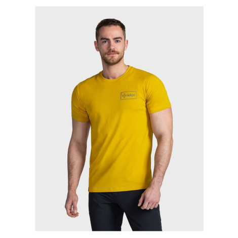 Žluté pánské tričko s potiskem na zádech Kilpi BANDE