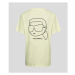 Tričko karl lagerfeld ikonik 2.0 outline t-shirt žlutá