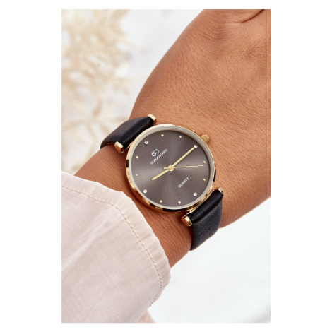 Dámské hodinky Giorgio&Dario na koženém řemínku černé Kesi