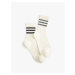 Koton 2-Piece College Socks Set with Stripe Detail