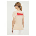 Bavlněné tričko G-Star Raw béžová barva