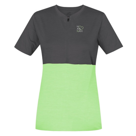 Dámské sportovní tričko Hannah Berry Asphalt/paradise green mel