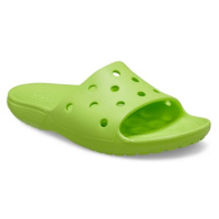 Crocs CLASSIC CROCS SLIDE K Dětské pantofle, zelená, velikost 34/35