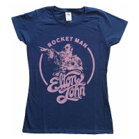 Elton John tričko, Rocketman Circle Point Girly Navy Blue, dámské