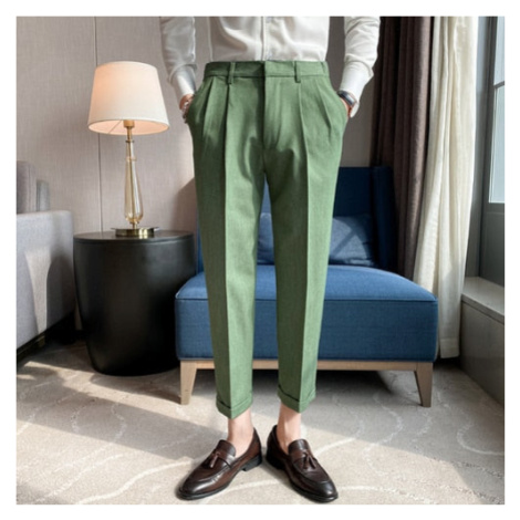 Plesové pánské kalhoty slim s vysokým pasem JFC FASHION
