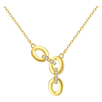 OLIVIE Stříbrný náhrdelník ŘETĚZ GOLD 7991