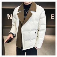 Zimní pánská bunda s kontrastním límečkem
