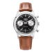 Vulcain Chronograph 70's - Black / Silver - Brown Plain