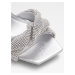 Dámské sandály na podpatku ve stříbrné barvě ALDO Diya