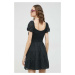 Bavlněné šaty Hollister Co. černá barva, mini