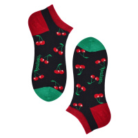 Sweet cherry nízké ponožky s obrázky 5607 černá