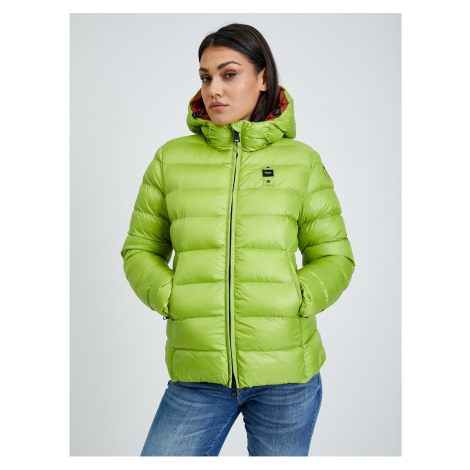 Světle zelená dámská zimní prošívaná bunda Blauer Giubbini