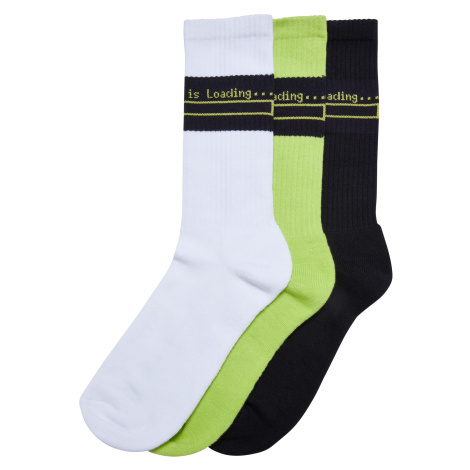 Nakládací ponožky 3-balení bílá/černá/zmrazená žlutá Urban Classics