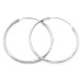 Beneto Úžasné stříbrné kruhové náušnice AGUC355/N 3,5 cm