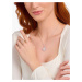 Thomas Sabo KE2201-390-9-L45V Silver necklace with pink pendant and heart-shaped stone