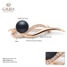 Gaura Pearls Stříbrná brož s černou perlou Stephanie Gold, stříbro 925/1000 SK21372GBR/B Černá