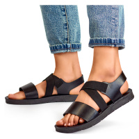 pružné sandály s vypasovaným svrškem s gumičkou