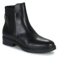 Tommy Hilfiger Coin Leather Flat Boot Černá