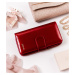 Extravagantní dámská kožená peněženka Bluish, červená