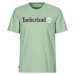 Timberland Linear Logo Short Sleeve Tee Zelená