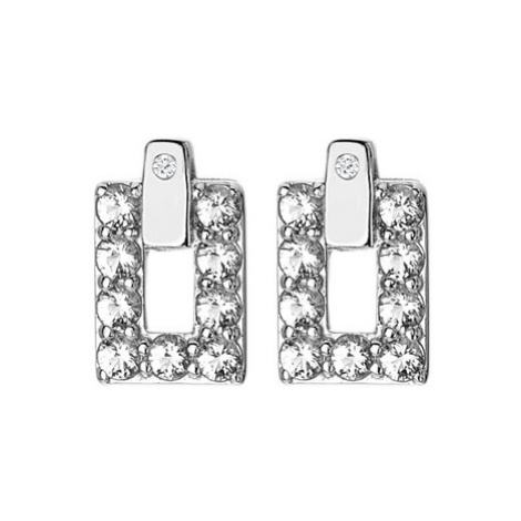 Hot Diamonds Stříbrné náušnice s diamanty a topazy Echo DE717