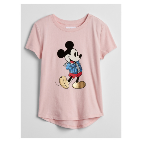 GAP Dětské tričko Disney Mickey Mouse Růžová