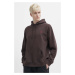 Bavlněná mikina Gramicci One Point Hooded Sweatshirt pánská, hnědá barva, s kapucí, hladká