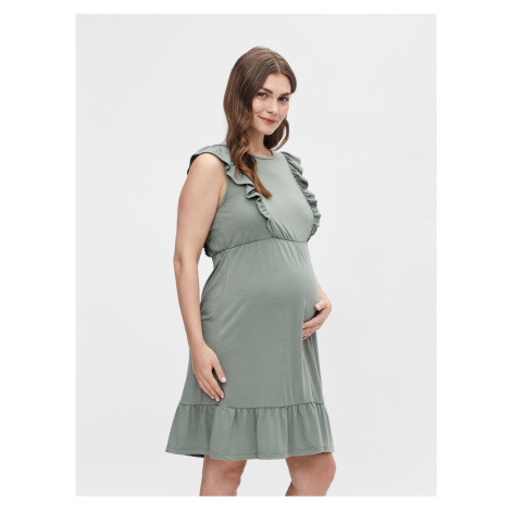 Khaki těhotenské šaty s výstřihem na zádech Mama.licious Roberta Mama Licious