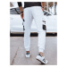 Dstreet Originální bílé kapsáčové jogger kalhoty