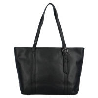Luxusní dámská kožená kabelka Katana Siva, černá