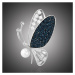 Éternelle Luxusní brož Swarovski Elements Gina - motýl, perla B8059-LXT0570A Stříbrná