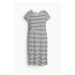 H & M - MAMA Žebrované šaty na kojení - bílá