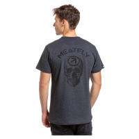 Meatfly pánské tričko Skuller Charcoal Heather | Šedá