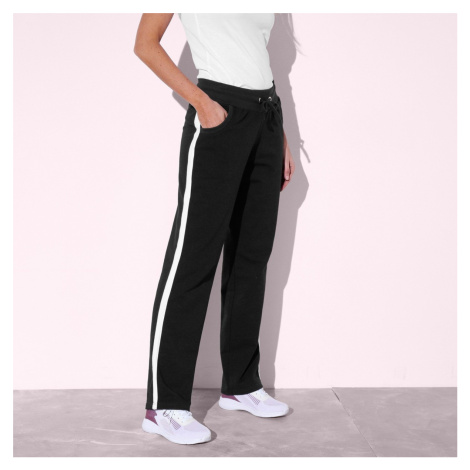 Blancheporte Sportovní dvoubarevné kalhoty černá/bílá