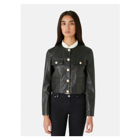 Bunda trussardi jacket soft fake leather černá