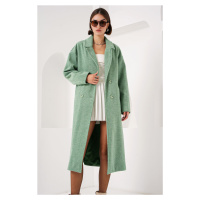 Bigdart Green Oversize Wide Cut Woolen Long Stamp Coat 9113