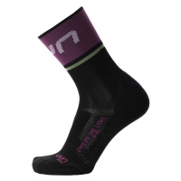 UYN Cyklistické ponožky klasické - ONE LIGHT LADY - černá/fialová