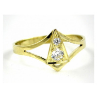 Dámský prsten zlatý se zirkony pr1059 + DÁREK ZDARMA