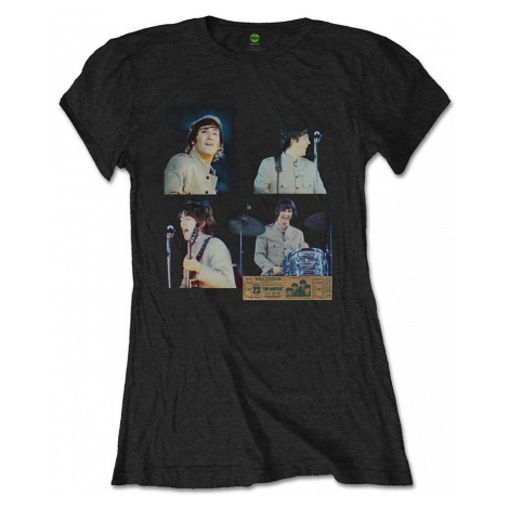 The Beatles tričko, Shea Stadium Shots Girly, dámské RockOff