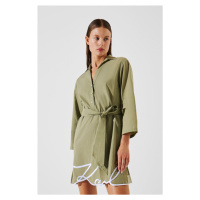Plážové oblečení karl lagerfeld karl dna signature beach dress oil green