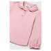Kojenecké tričko s dlouhým rukávem Mayoral růžová barva, s límečkem